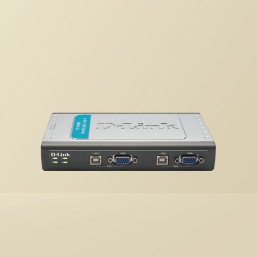 4‑Port Usb Hub Kvm Switch Grey